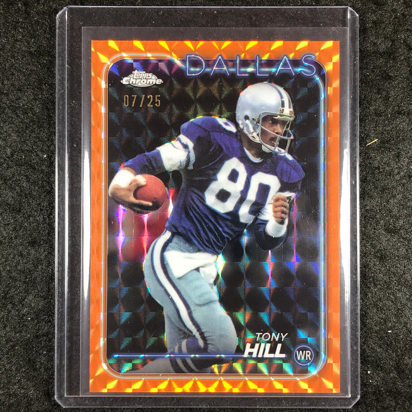 2024 Topps Chrome Football TONY HILL Base Orange Geometric 7/25 #56