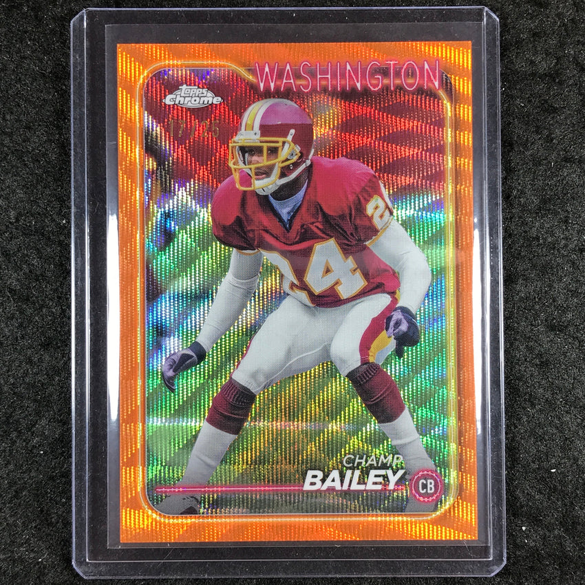 2024 Topps Chrome Football CHAMP BAILEY Base Orange Wave 17/25 #200