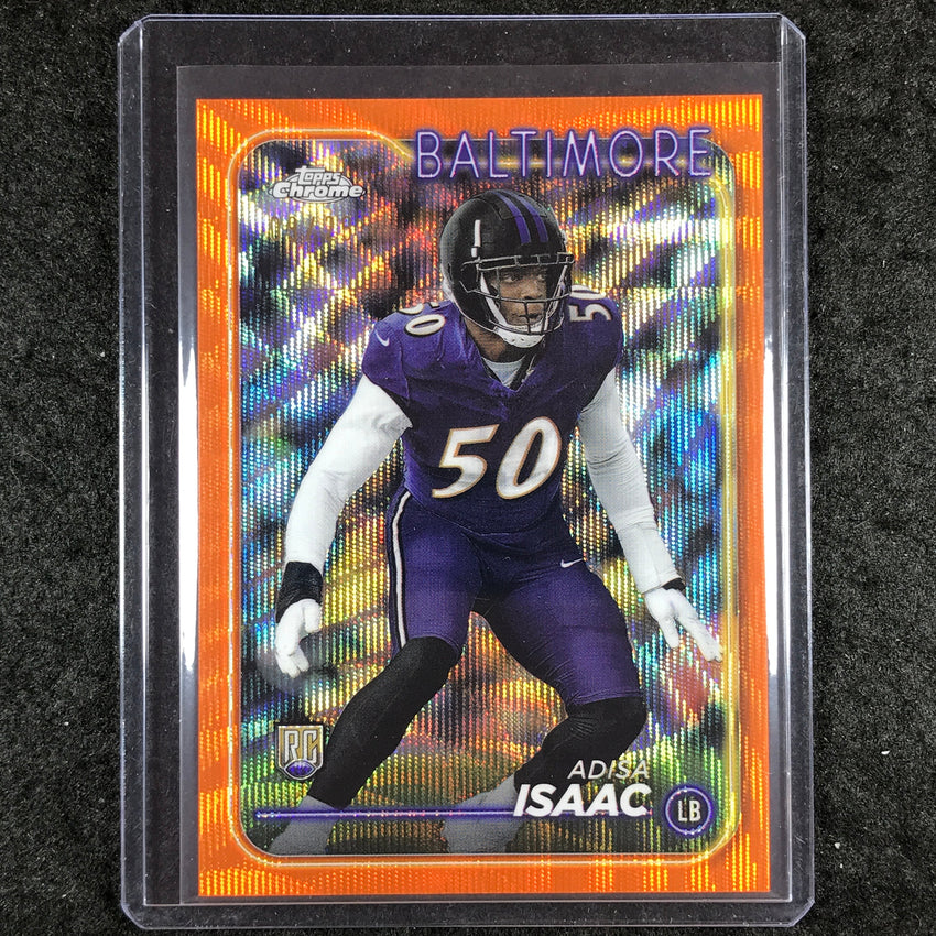 2024 Topps Chrome Football ADISA ISAAC Rookie Base Orange Wave 9/25 #218