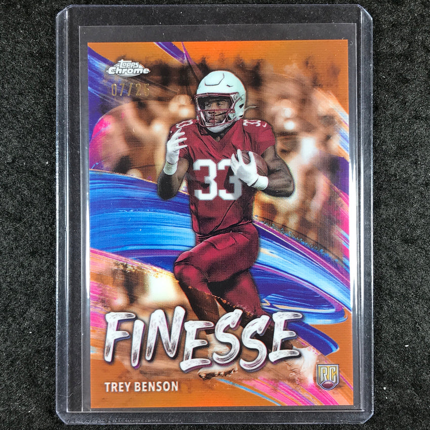 2024 Topps Chrome Football TREY BENSON Finesse Rookie Orange 7/25 #9