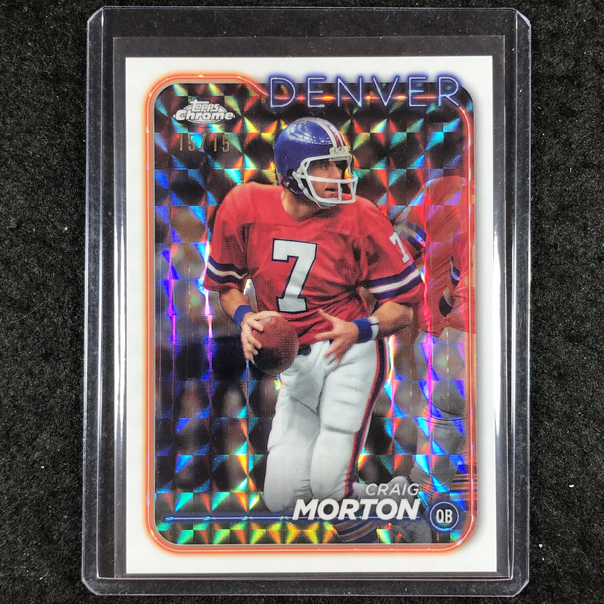 2024 Topps Chrome Football CRAIG MORTON Base White Geometric 15/15 #64
