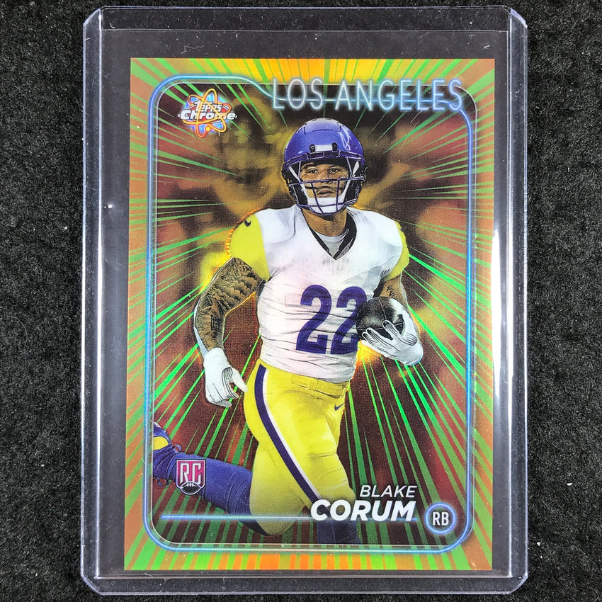 2024 Topps Chrome Football BLAKE CORUM Radiating Rookies SSP #18