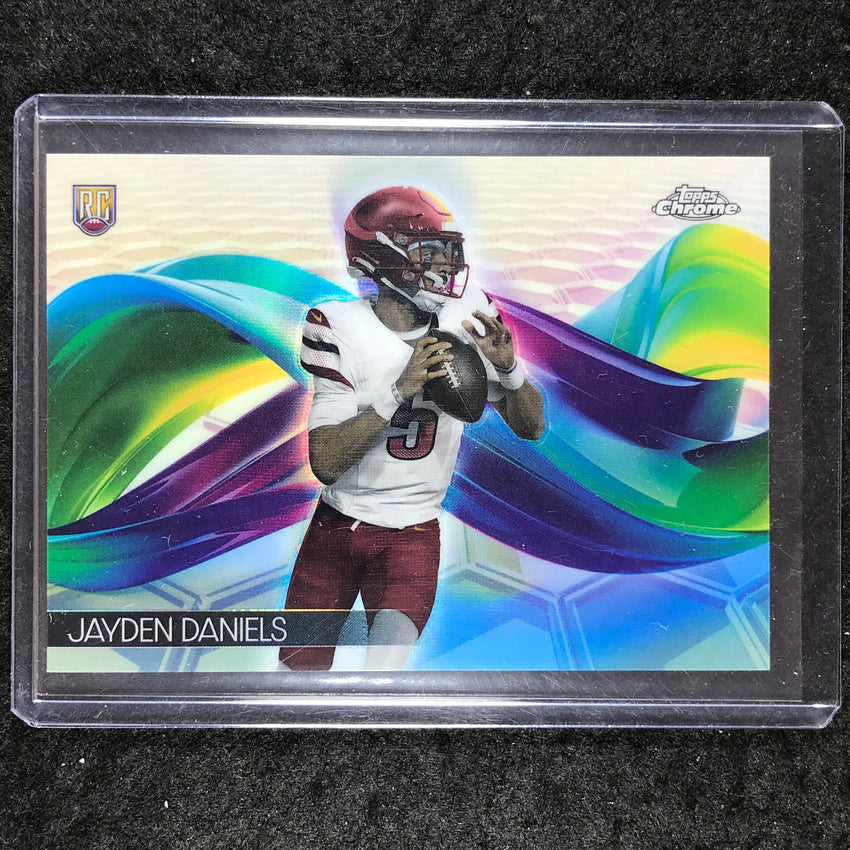 2024 Topps Chrome Football JAYDEN DANIELS Helix Rookie SSP #8