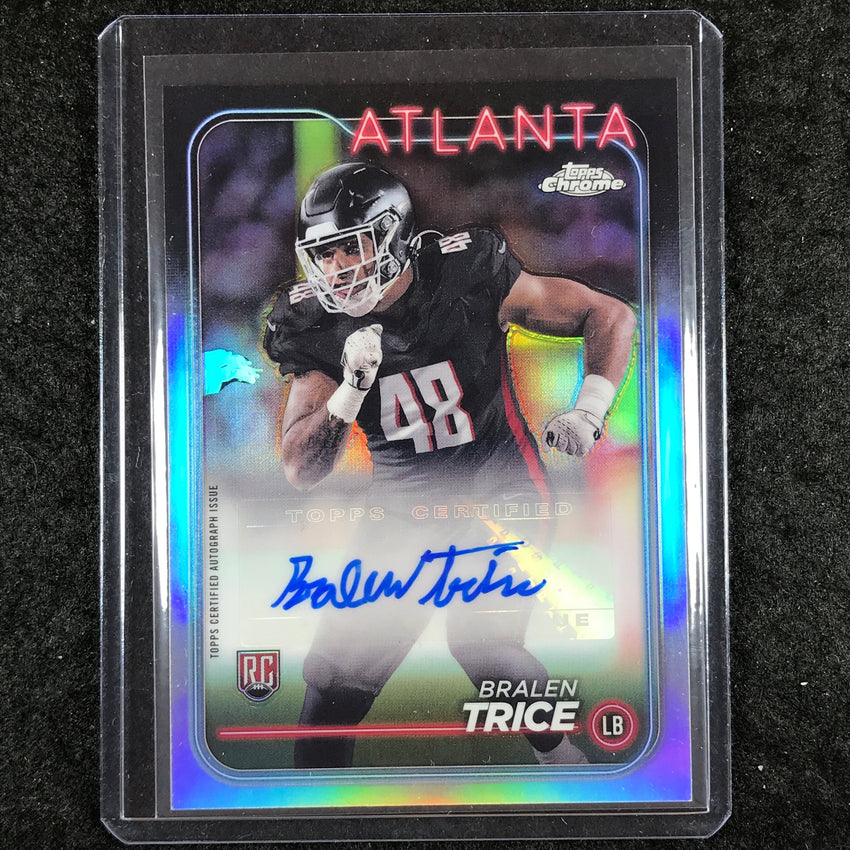 2024 Topps Chrome Football BRALEN TRICE Rookie Autograph Base #ATR