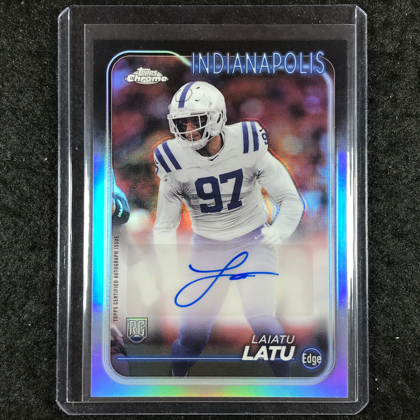2024 Topps Chrome Football LAIATU LATU Rookie Autograph Base #LLA