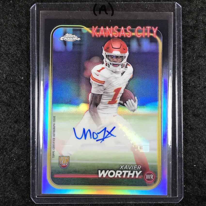 2024 Topps Chrome Football XAVIER WORTHY Rookie Autograph Base #XWO (A)