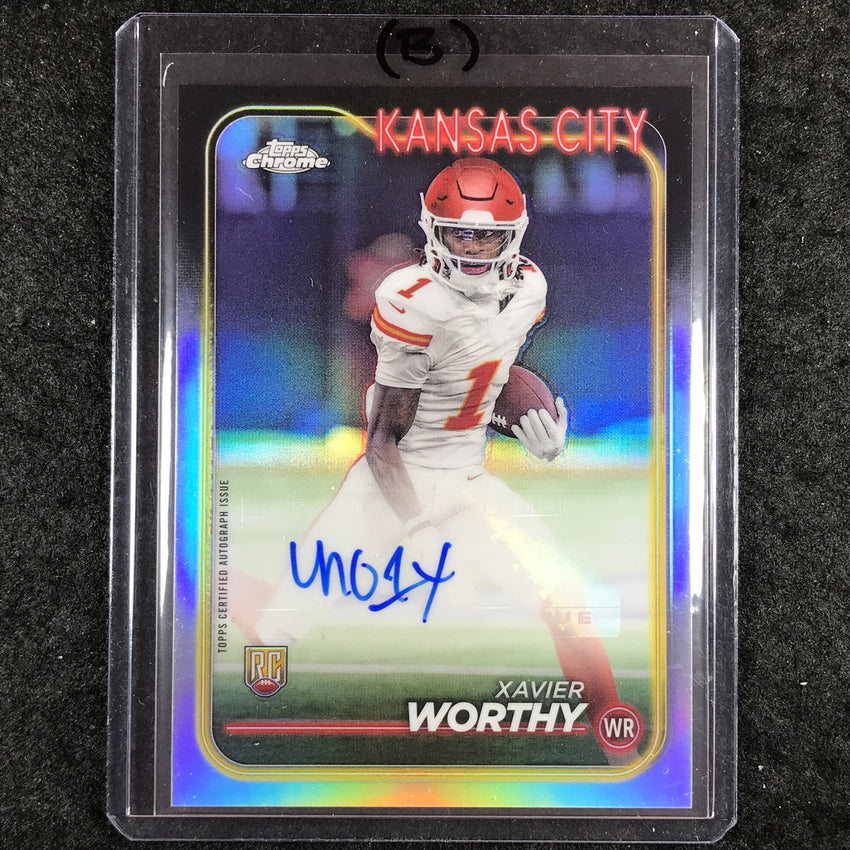 2024 Topps Chrome Football XAVIER WORTHY Rookie Autograph Base #XWO (B)