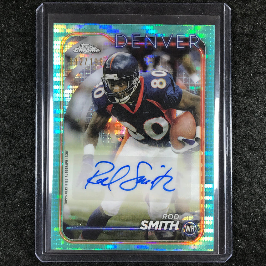 2024 Topps Chrome Football ROD SMITH Base Auto Aqua Sonar 112/199