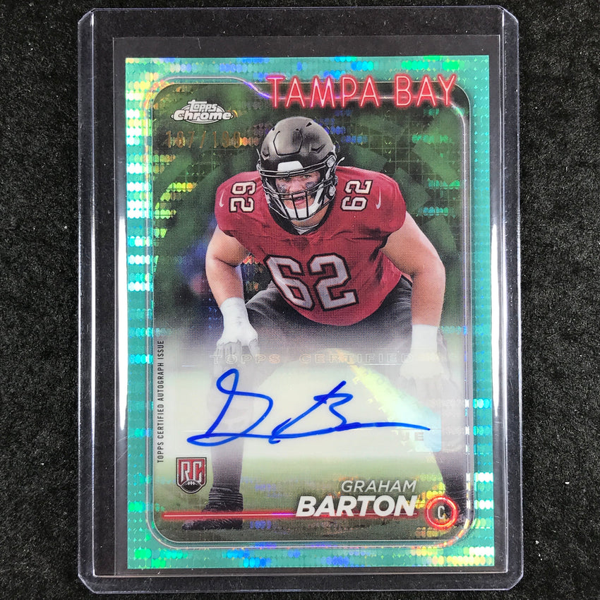 2024 Topps Chrome Football GRAHAM BARTON Rookie Auto Aqua Sonar 107/199