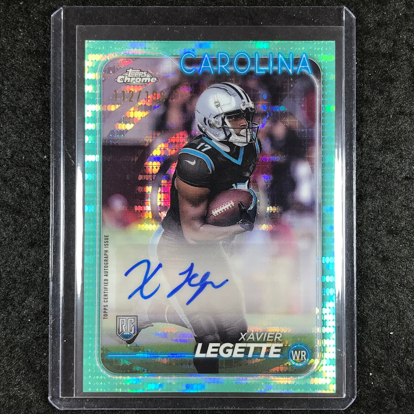 2024 Topps Chrome Football XAVIER LEGETTE Rookie Auto Aqua Sonar 112/199