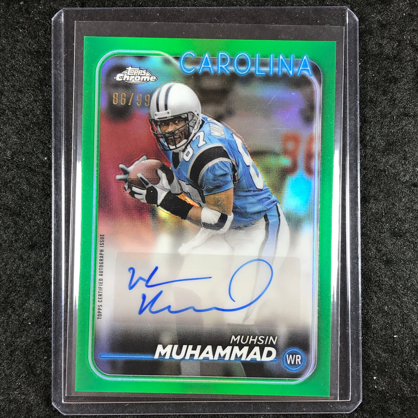 2024 Topps Chrome Football MUSHIN MUHAMMAD Base Auto Green 86/99