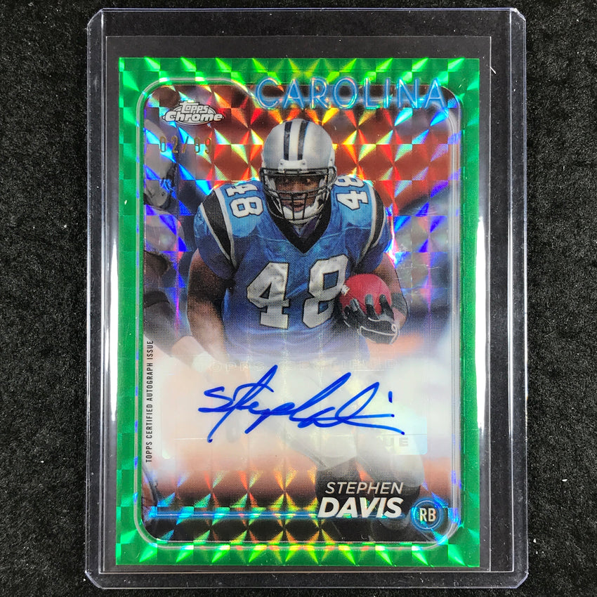 2024 Topps Chrome Football STEPHEN DAVIS Base Auto Green Geometric 2/99