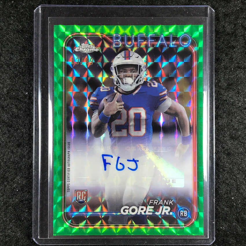 2024 Topps Chrome Football FRANK GORE JR. Rookie Auto Green Geometric 83/99