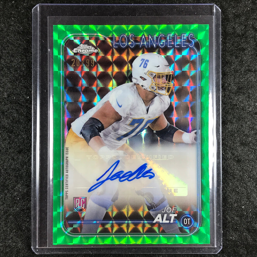 2024 Topps Chrome Football JOE ALT Rookie Auto Green Geometric 20/99