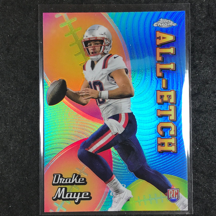 2024 Topps Chrome Football DRAKE MAYE Chrome All-Etch Rookie Refractor #CAE-DM