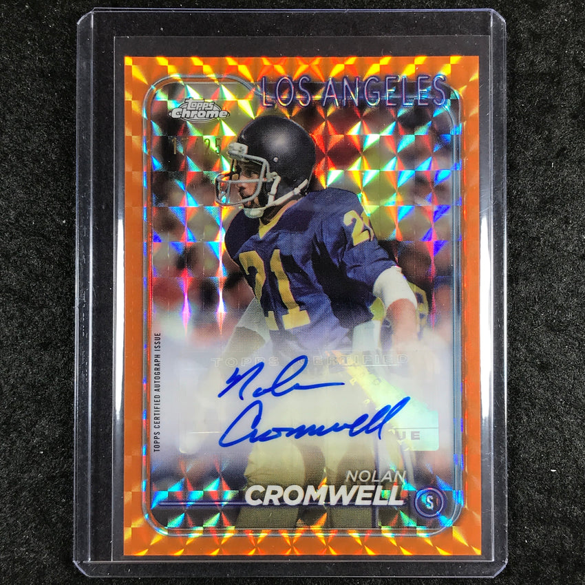2024 Topps Chrome Football NOLAN CROMWELL Base Auto Orange Geometric 17/25