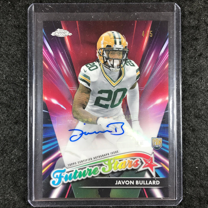 2024 Topps Chrome Football JAVON BULLARD Future Stars Rookie Auto Red 4/5