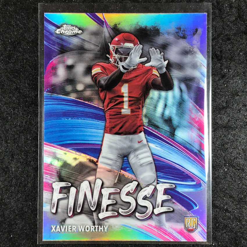2024 Topps Chrome Football XAVIER WORTHY Finesse Rookie Refractor #7