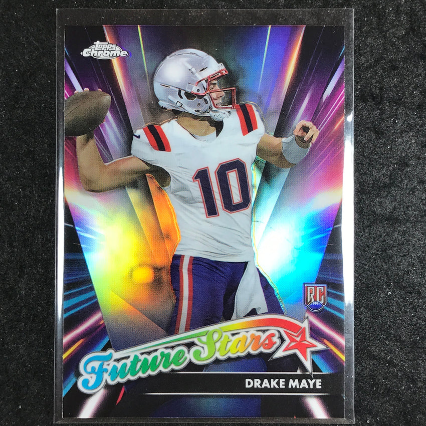 2024 Topps Chrome Football DRAKE MAYE Future Stars Rookie Refractor #3