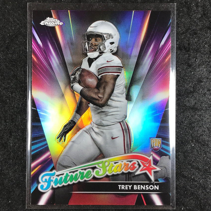 2024 Topps Chrome Football TREY BENSON Future Stars Rookie Refractor #15