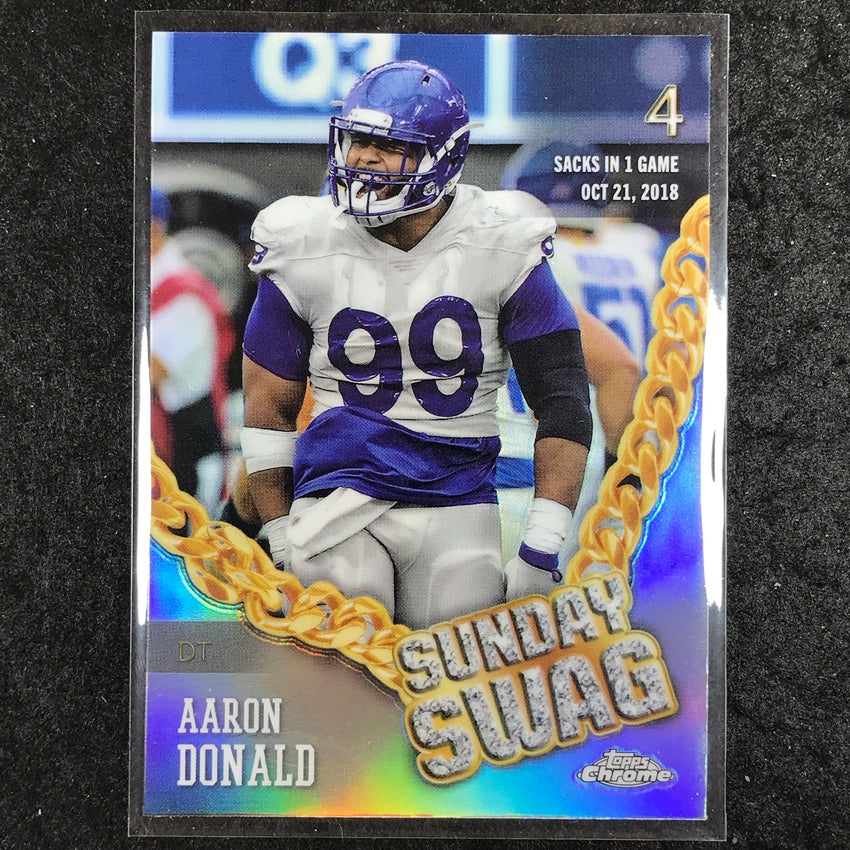 2024 Topps Chrome Football AARON DONALD Sunday Swag Refractor #25