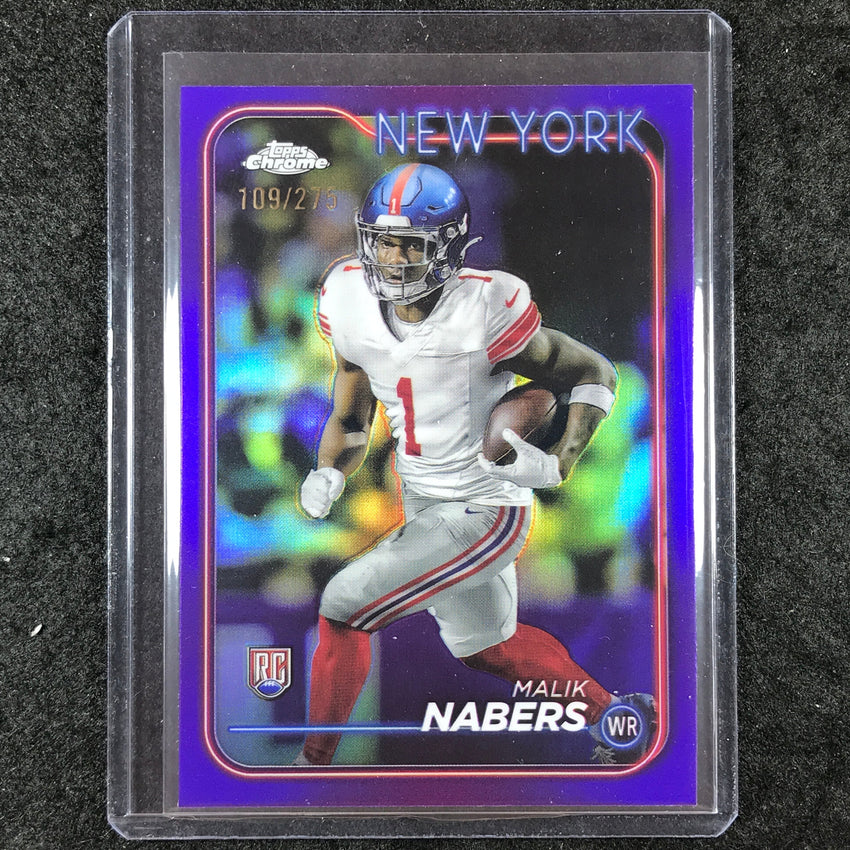 2024 Topps Chrome Football MALIK NABERS Rookie Base Purple 109/275 #205