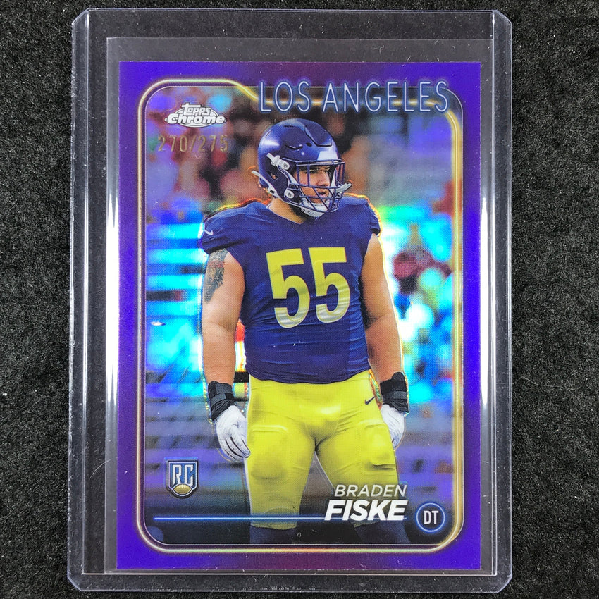 2024 Topps Chrome Football BRADEN FISKE Rookie Base Purple 270/275 #273