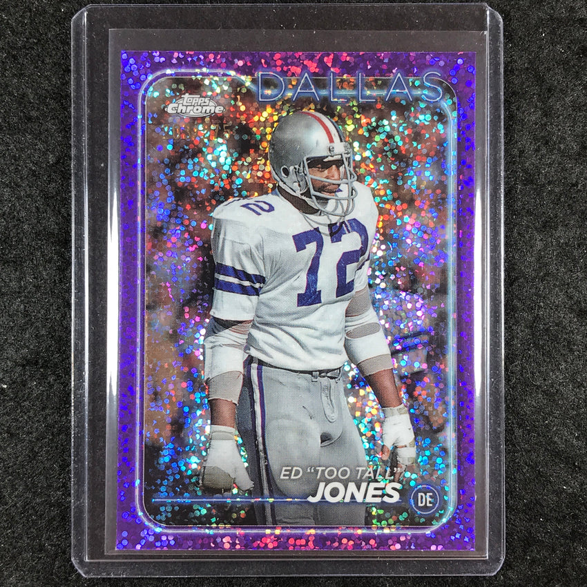 2024 Topps Chrome Football ED "TOO TALL" JONES Base Purple Speckle 203/275 #49