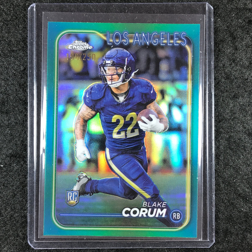 2024 Topps Chrome Football BLAKE CORUM Rookie Base Teal 196/250 #219