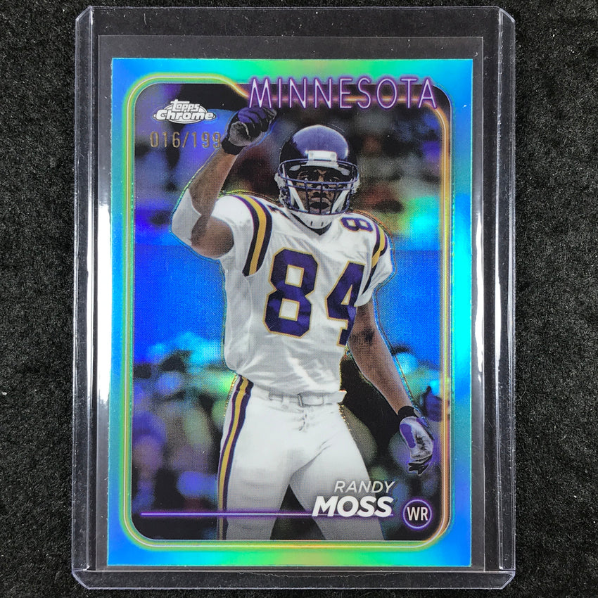 2024 Topps Chrome Football RANDY MOSS Base Aqua 16/199 #112