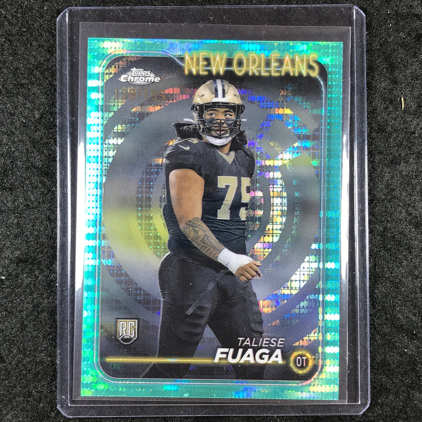 2024 Topps Chrome Football TALIESE FUAGA Rookie Base Aqua Sonar 130/199 #296