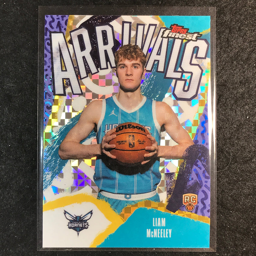 2025-26 Topps Finest LIAM MCNEELEY Arrivals Rookie X-Fractor #29