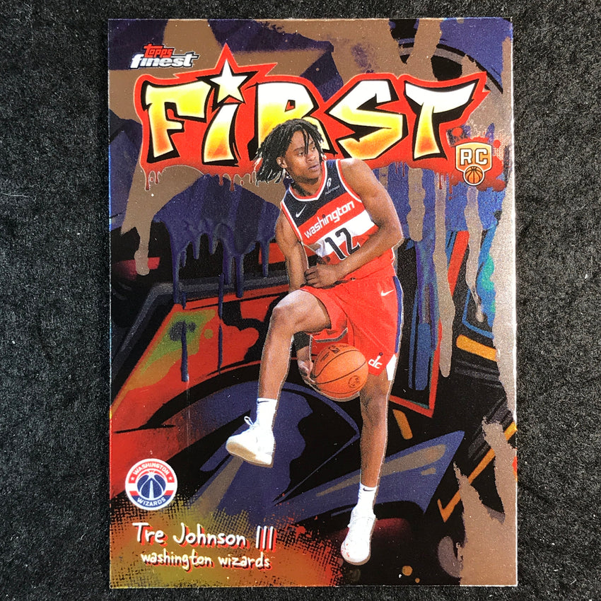 2025-26 Topps Finest TRE JOHNSON III First Rookie Base #6