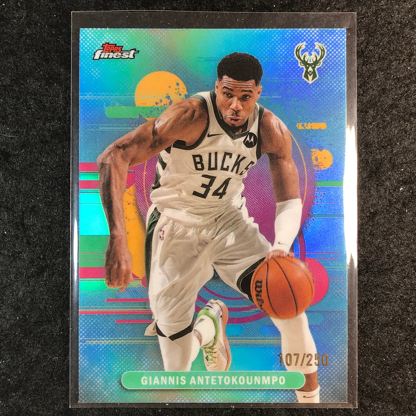 2025-26 Topps Finest GIANNIS ANTETOKOUNMPO Uncommon Sky Blue 107/250 #148