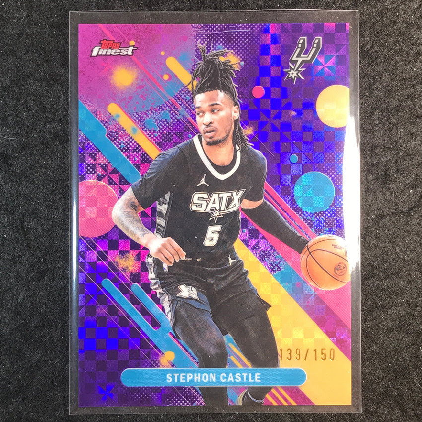 2025-26 Topps Finest STEPHON CASTLE Common Purple X-Fractor 139/150 #100
