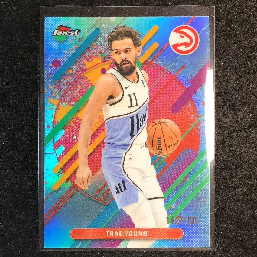 2025-26 Topps Finest TRAE YOUNG Rare Sky Blue 142/150 #245