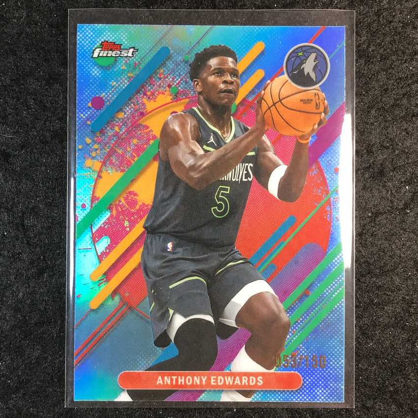 2025-26 Topps Finest ANTHONY EDWARDS Rare Sky Blue 53/150 #263