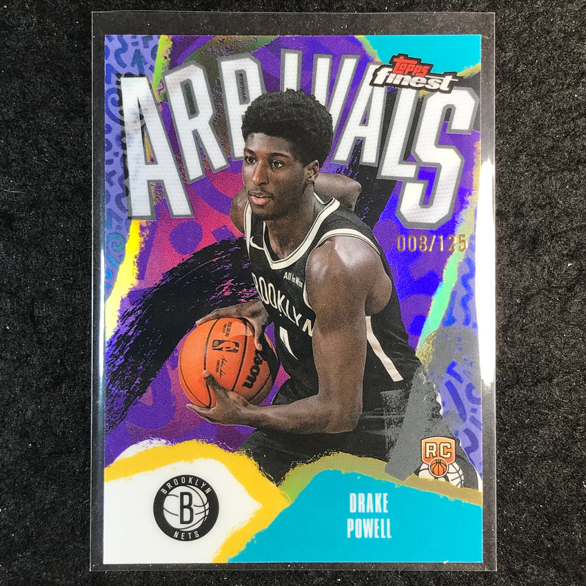 2025-26 Topps Finest DRAKE POWELL Arrivals Rookie Purple 8/125 #22