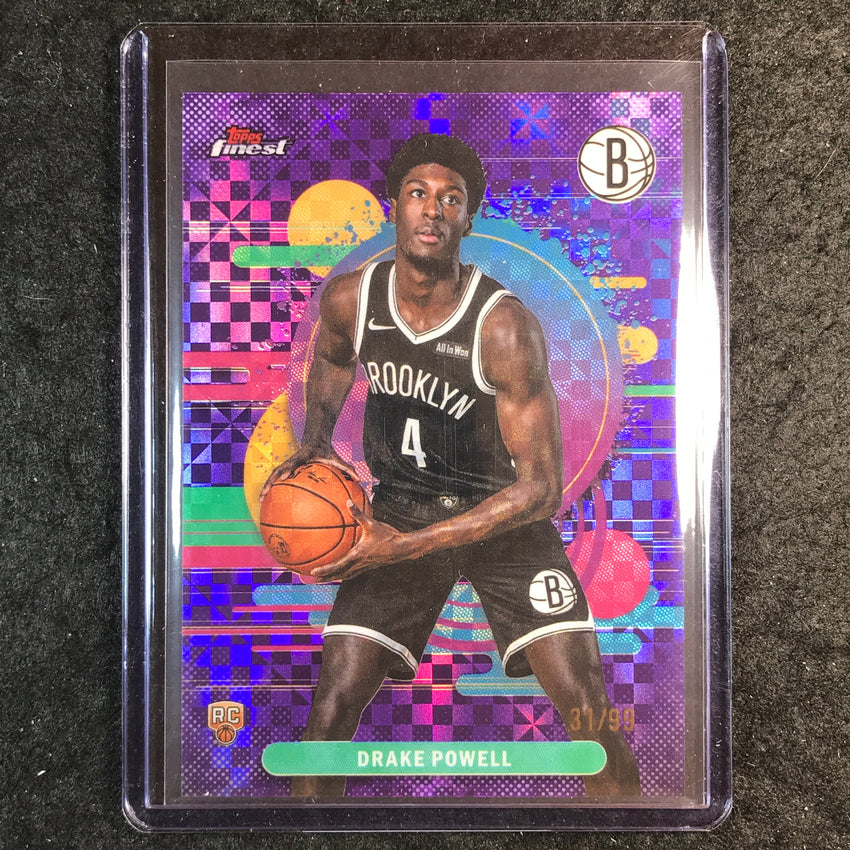 2025-26 Topps Finest DRAKE POWELL Uncommon Rookie Purple X-Fractor 31/99 #111