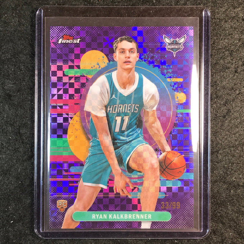 2025-26 Topps Finest RYAN KALKBRENNER Uncommon Rookie Purple X-Fractor 33/99