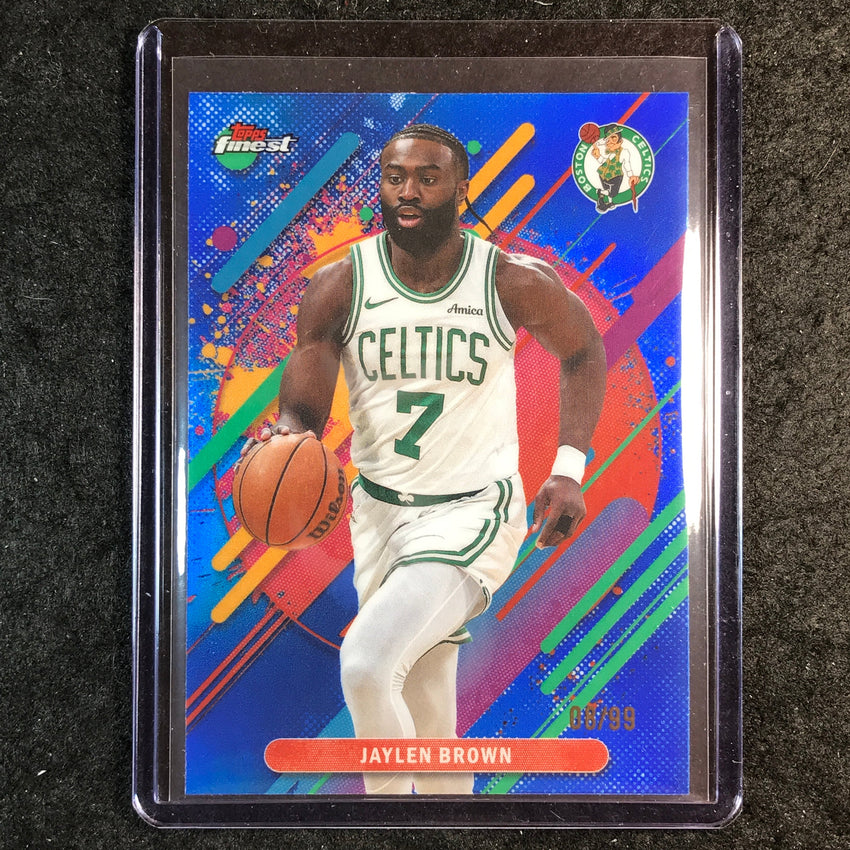 2025-26 Topps Finest JAYLEN BROWN Rare Blue 8/99 #222