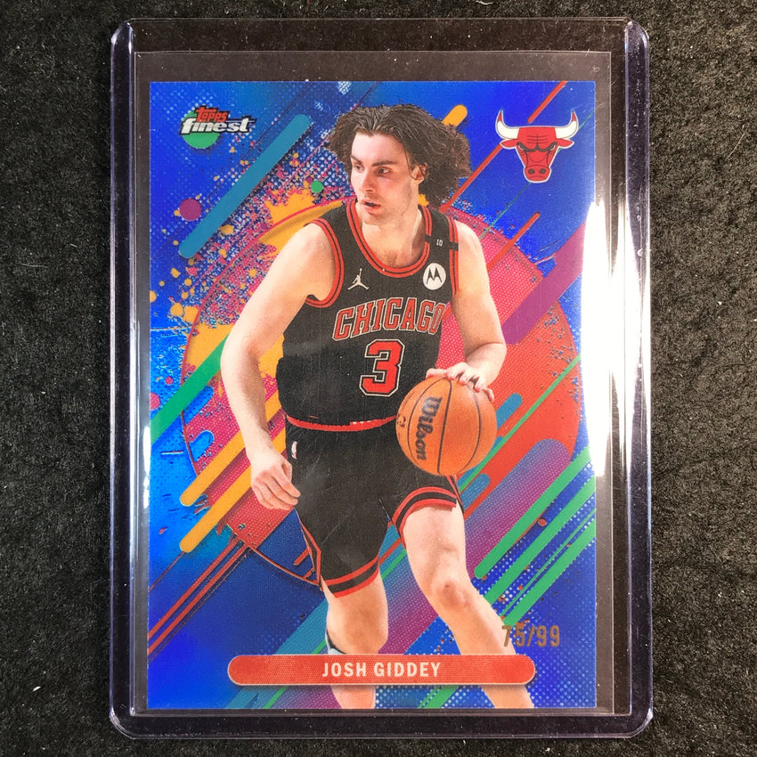 2025-26 Topps Finest JOSH GIDDEY Rare Blue 75/99 #234