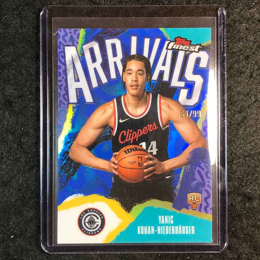 2025-26 Topps Finest YANIC KONAN-NIEDERHAUSER Arrivals Rookie Blue 61/99 #30