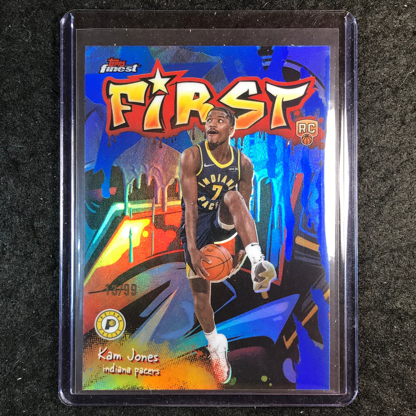 2025-26 Topps Finest KAM JONES First Rookie Blue 13/99 #28
