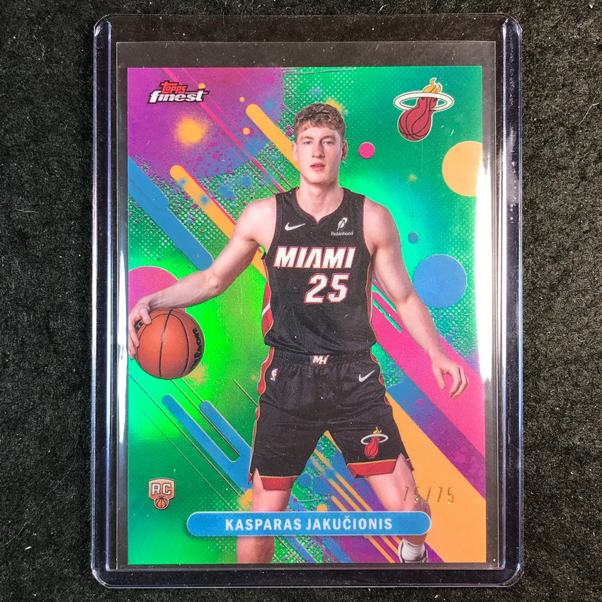2025-26 Topps Finest KASPARAS JAKUCIONIS Common Rookie Green 75/75 #20