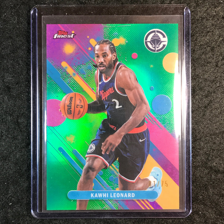 2025-26 Topps Finest KAWHI LEONARD Common Green 1/75 #77