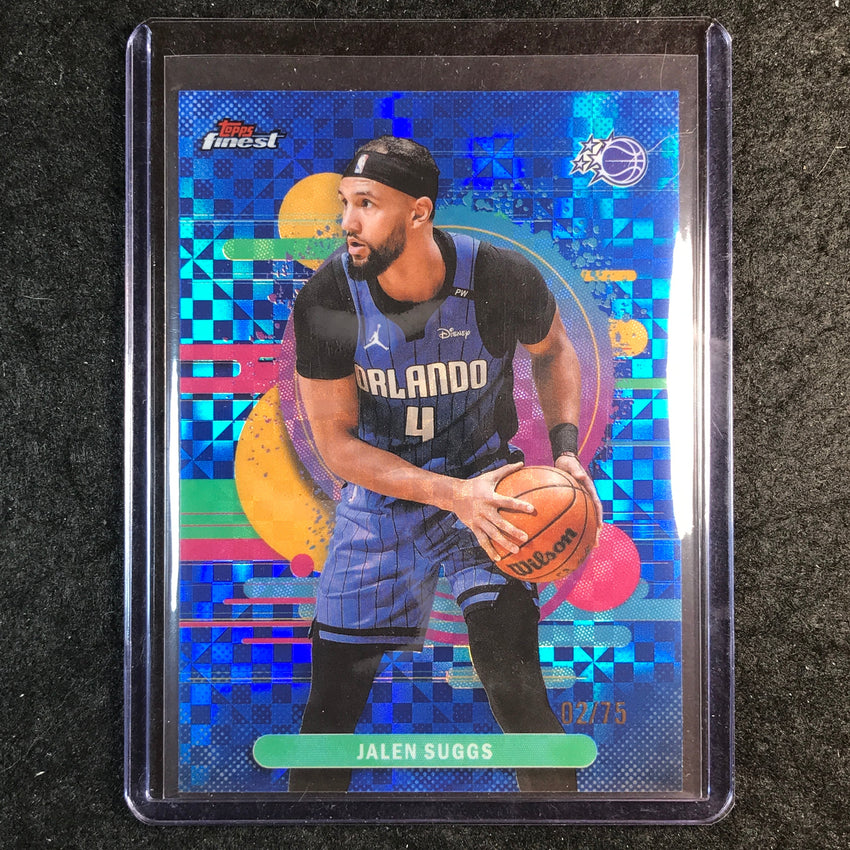 2025-26 Topps Finest JALEN SUGGS Uncommon Blue X-Fractor 2/75 #155