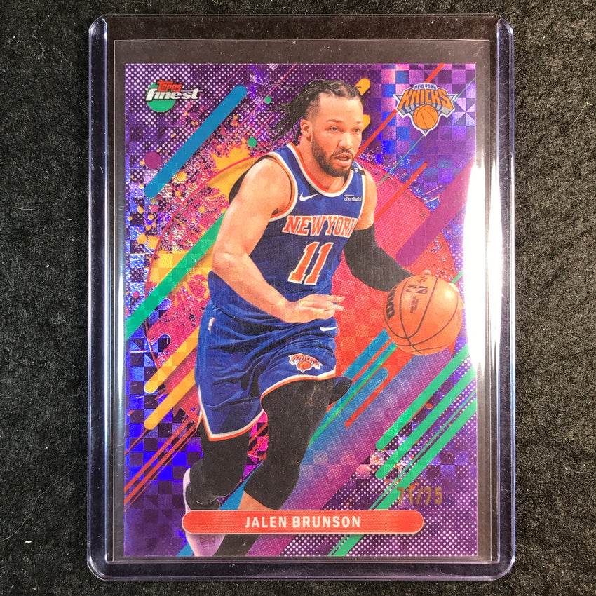 2025-26 Topps Finest JALEN BRUNSON Rare Purple X-Fractor 71/75 #226