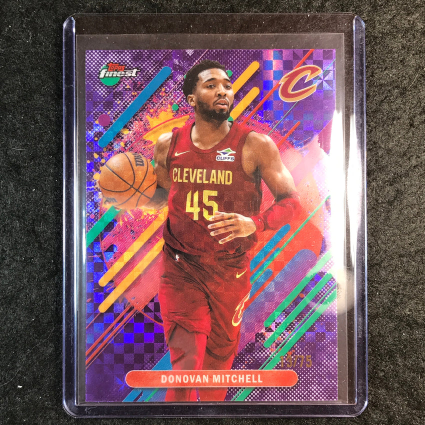 2025-26 Topps Finest DONOVAN MITCHELL Rare Purple X-Fractor 13/75 #253