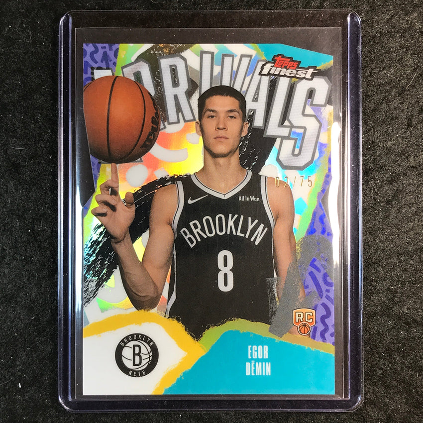 2025-26 Topps Finest EGOR DEMIN Arrivals Rookie Die-Cut 2/75 #8